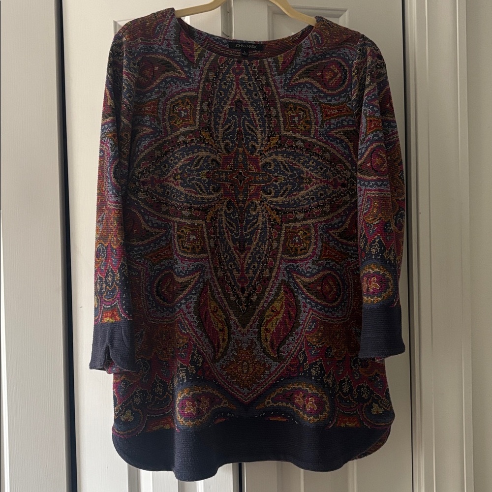 John Mark Paisley Patterned Women's Tunic Top